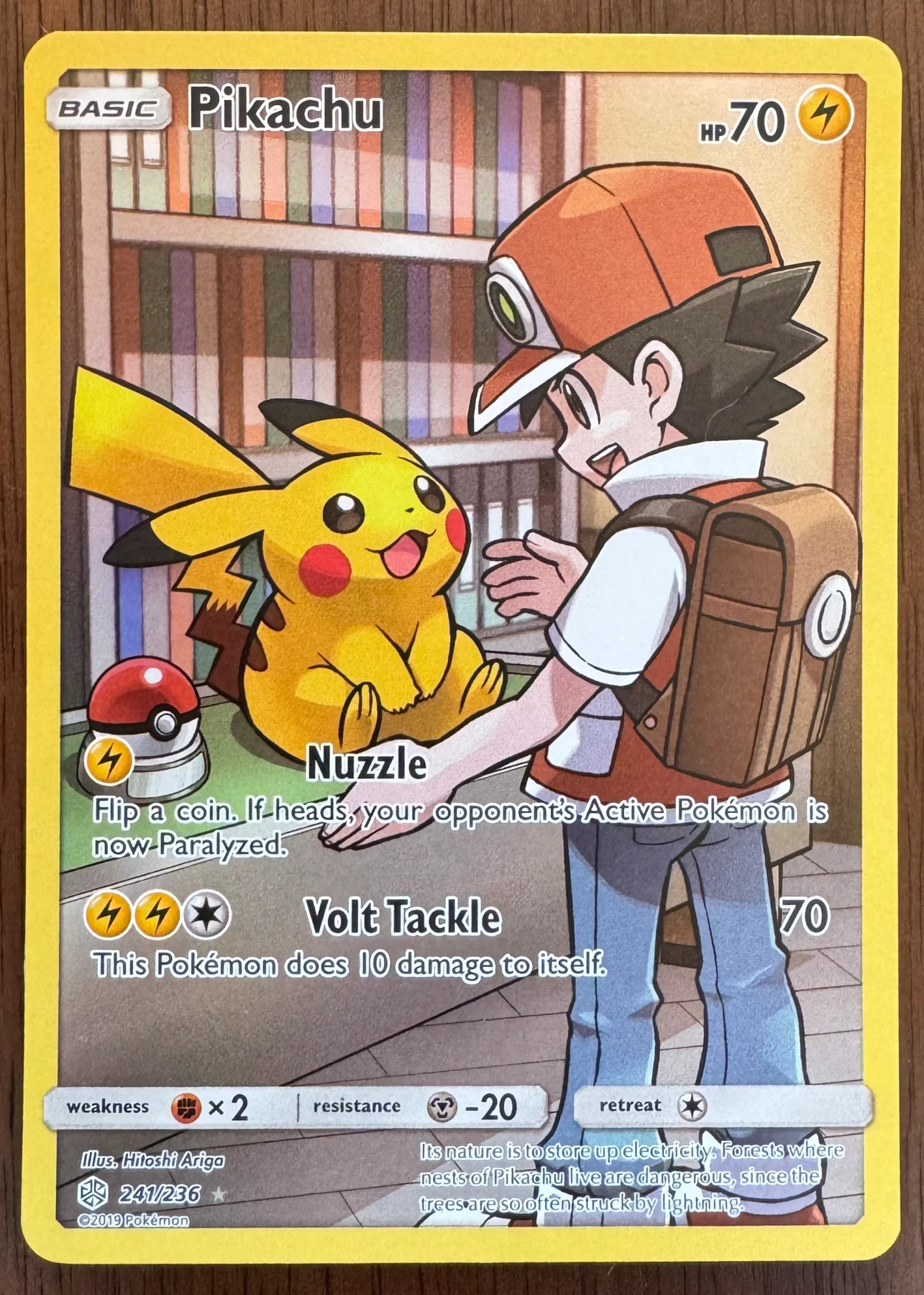 Pikachu 241/236 Cosmic Eclipse front card photo in PokeToGrade pregrading report