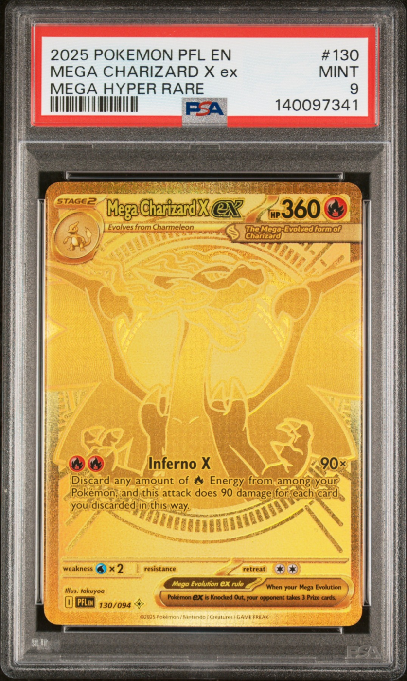 Mega Charizard X ex 130/94 Phantasmal Flames front card photo in PokeToGrade pregrading report