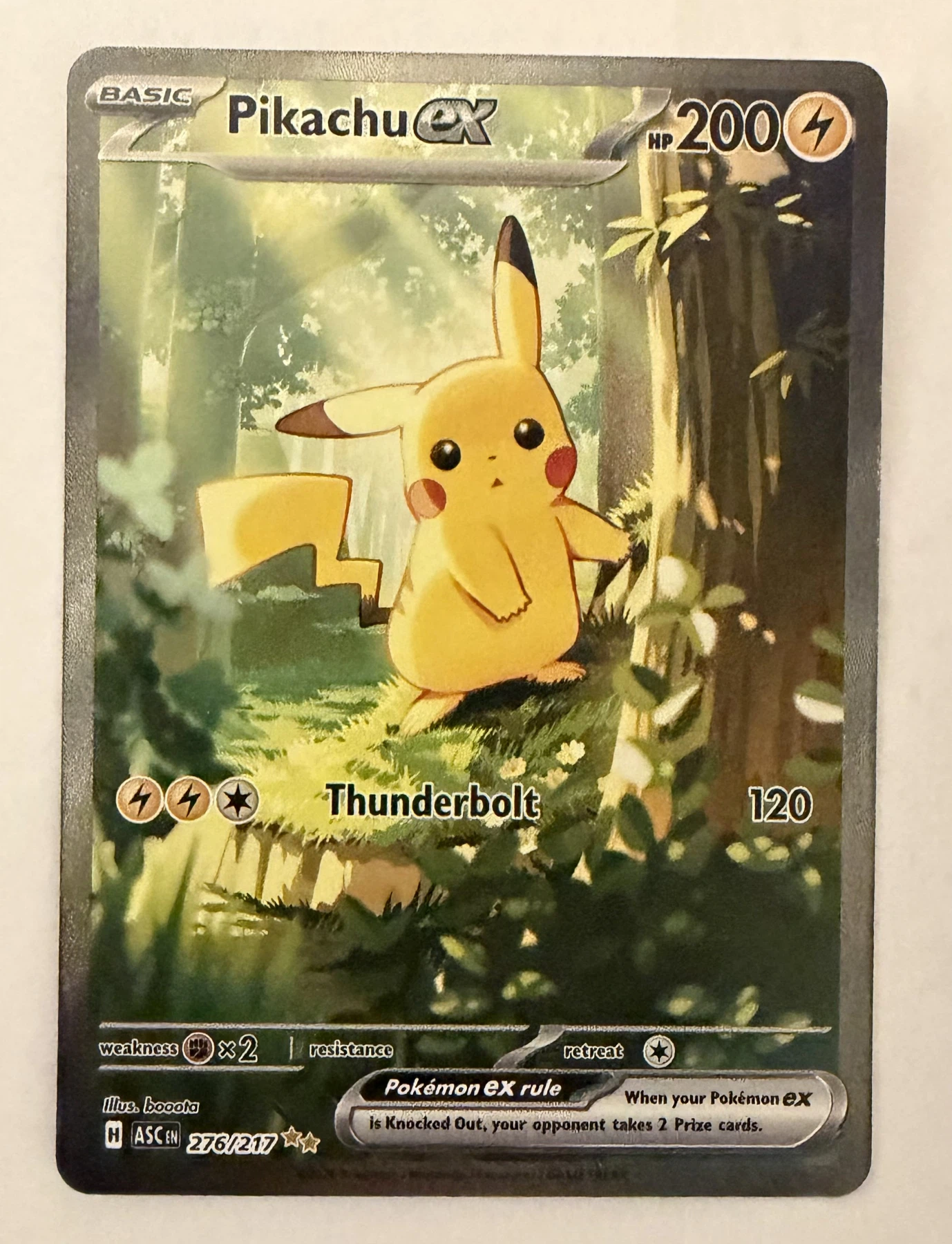 Pikachu ex 276/217 Ascended Heroes front card photo in PokeToGrade pregrading report