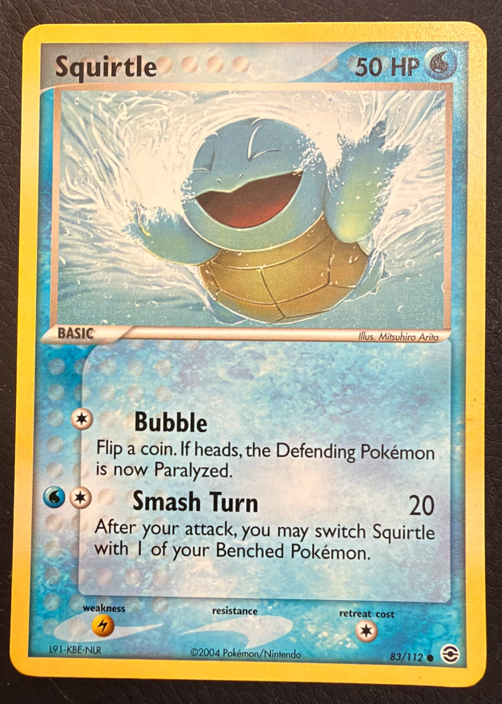 Squirtle 083/112 FireRed & LeafGreen front card photo in PokeToGrade pregrading report