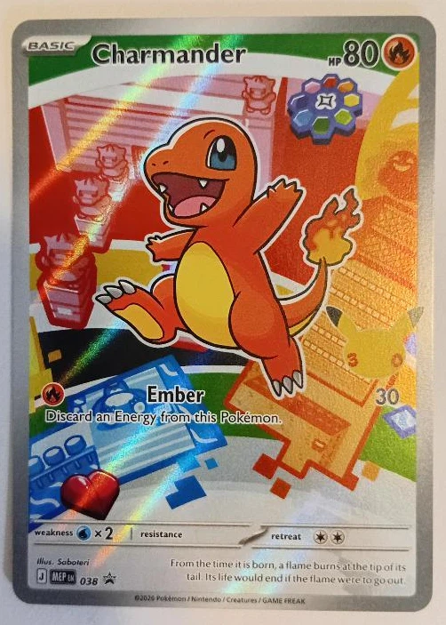 Charmander 038 MEP Black Star Promos back card photo in PokeToGrade pregrading report