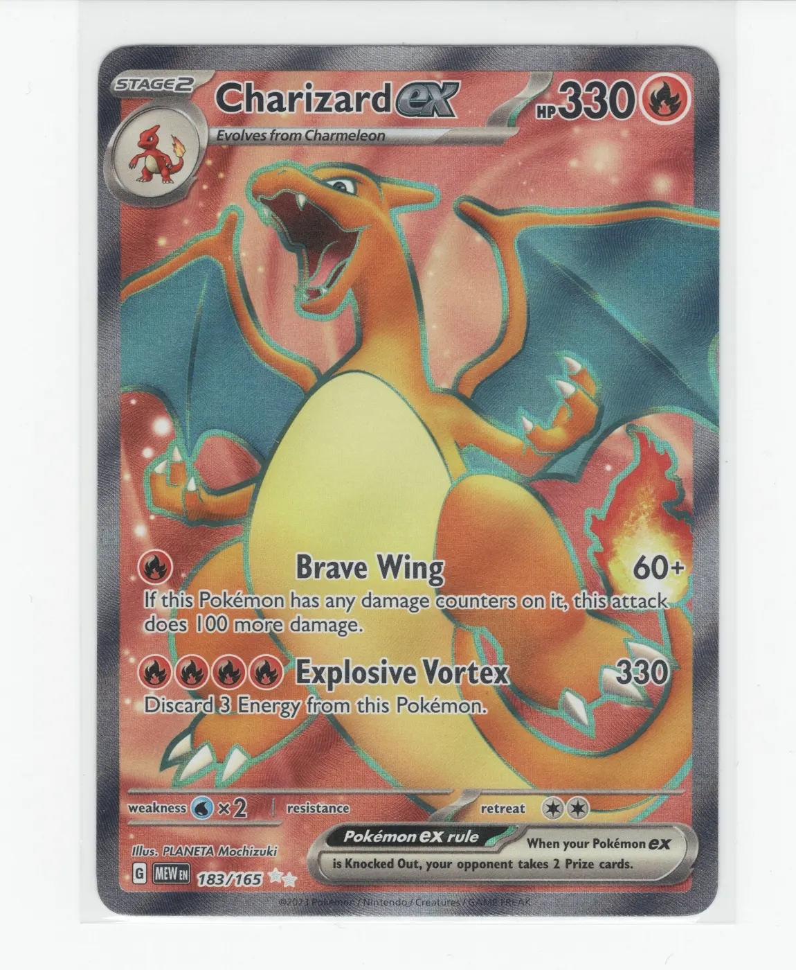 Charizard ex 183/165 151 front card photo in PokeToGrade pregrading report