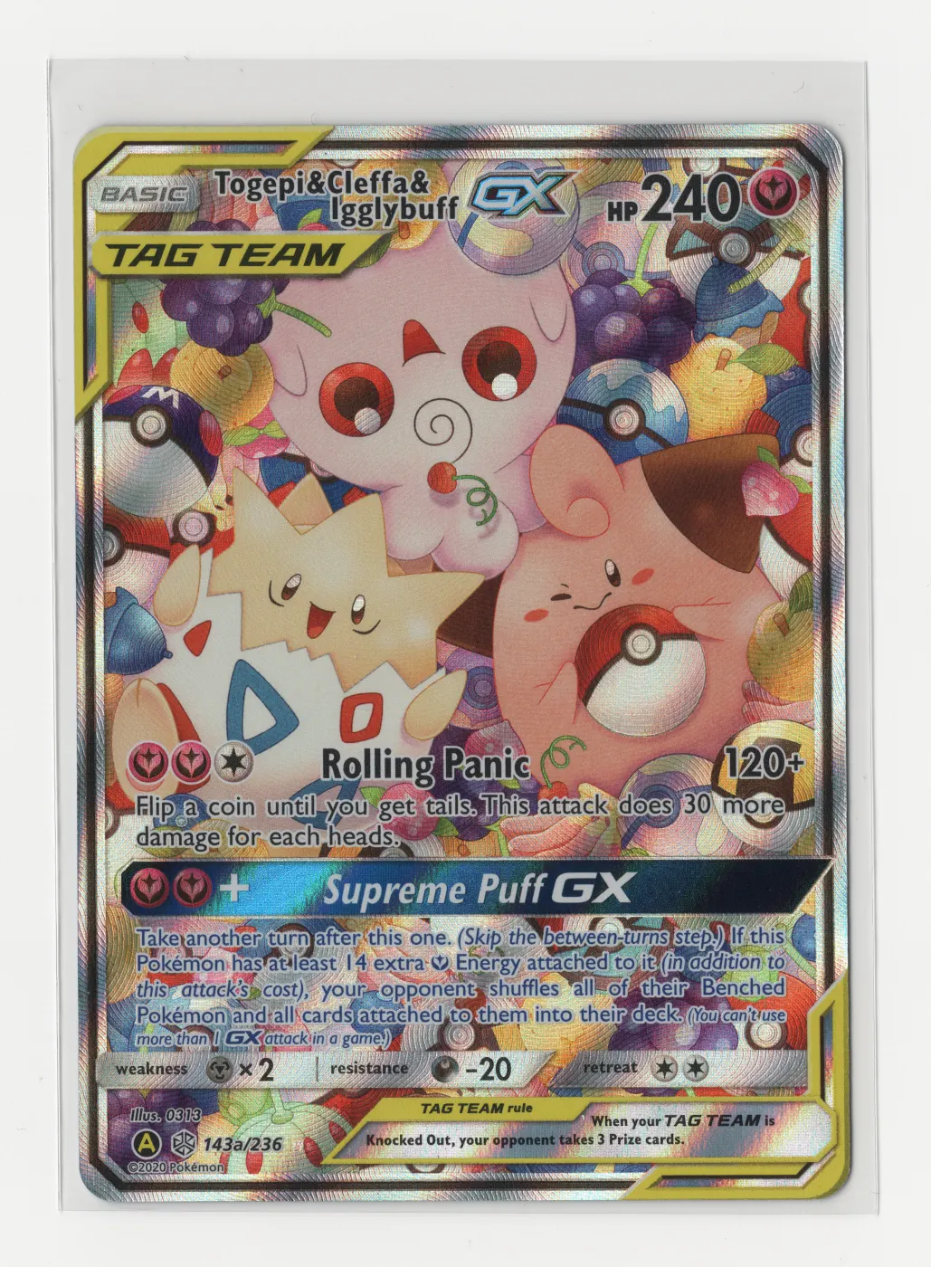 Togepi & Cleffa & Igglybuff GX 143a Alternate Art Promos front card photo in PokeToGrade pregrading report