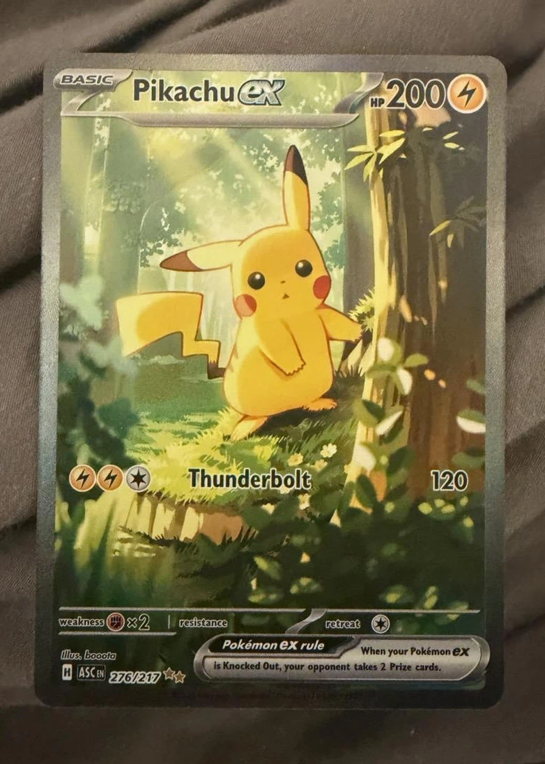 Pikachu ex 276/217 Ascended Heroes front card photo in PokeToGrade pregrading report