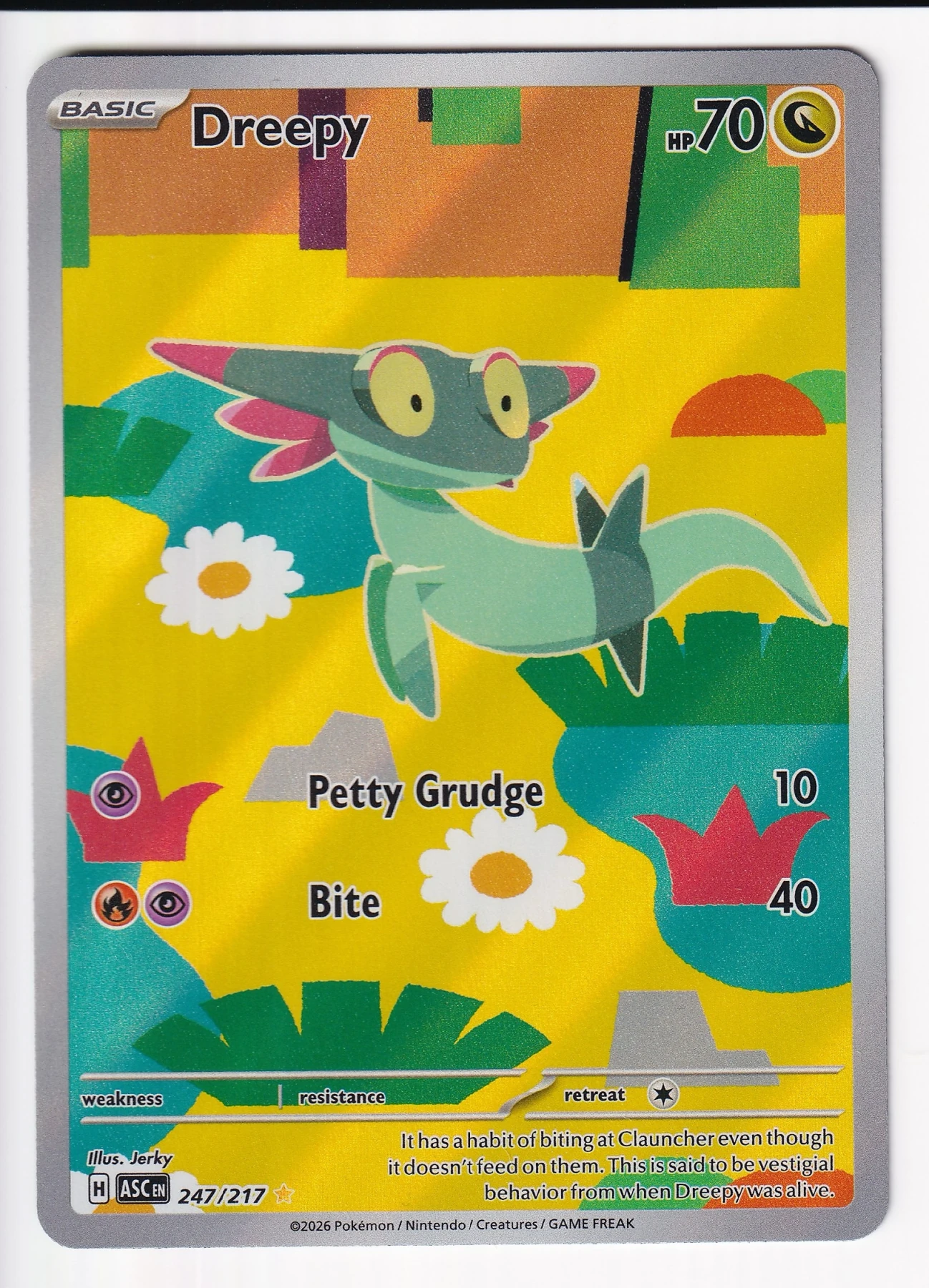 Dreepy 247/217 Ascended Heroes front card photo in PokeToGrade pregrading report