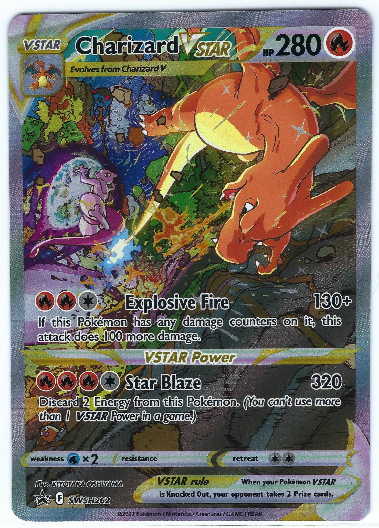 Charizard VSTAR SWSH262/307 SWSH Black Star Promos front card photo in PokeToGrade pregrading report