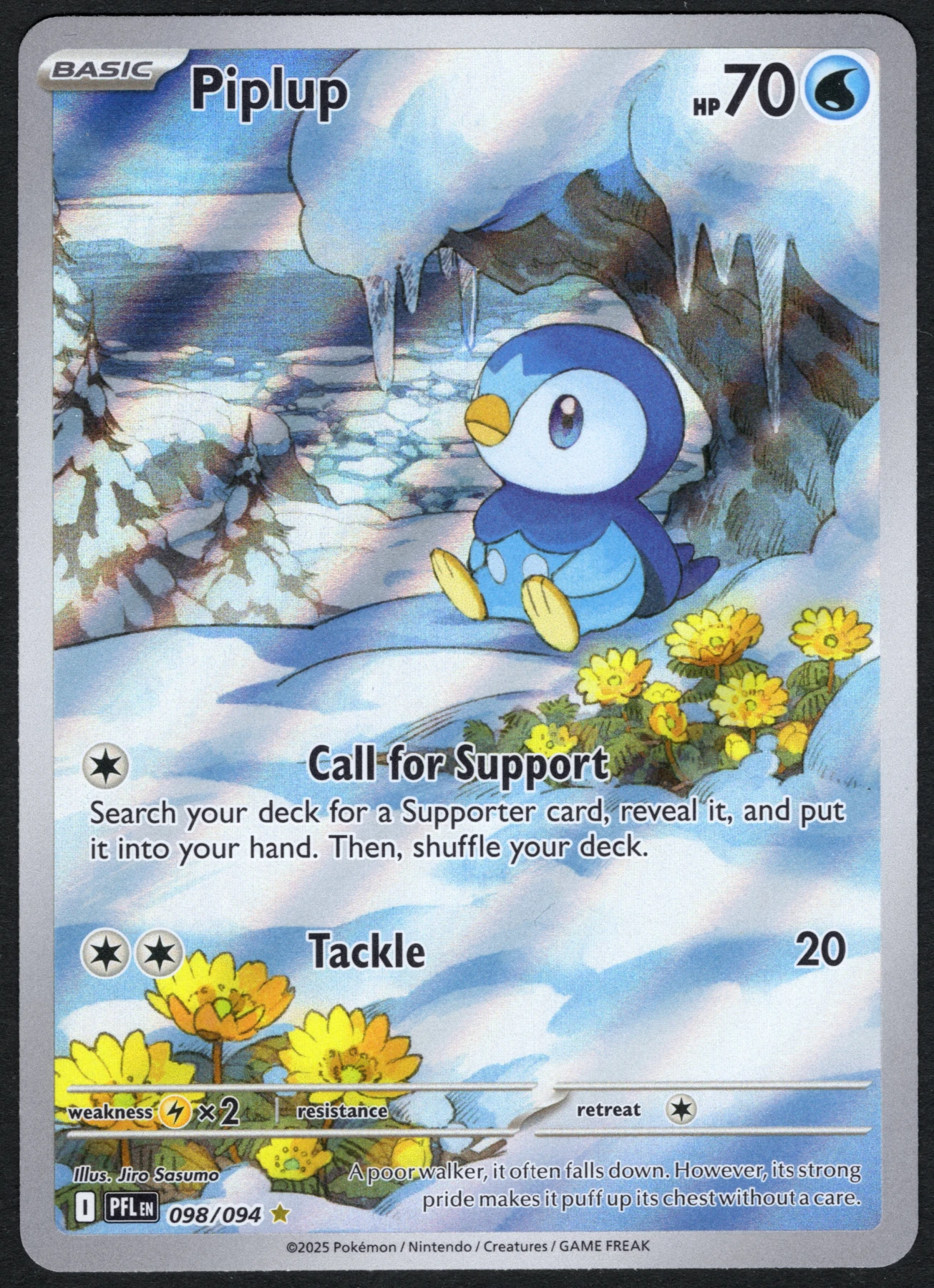 Piplup 098/94 Phantasmal Flames front card photo in PokeToGrade pregrading report