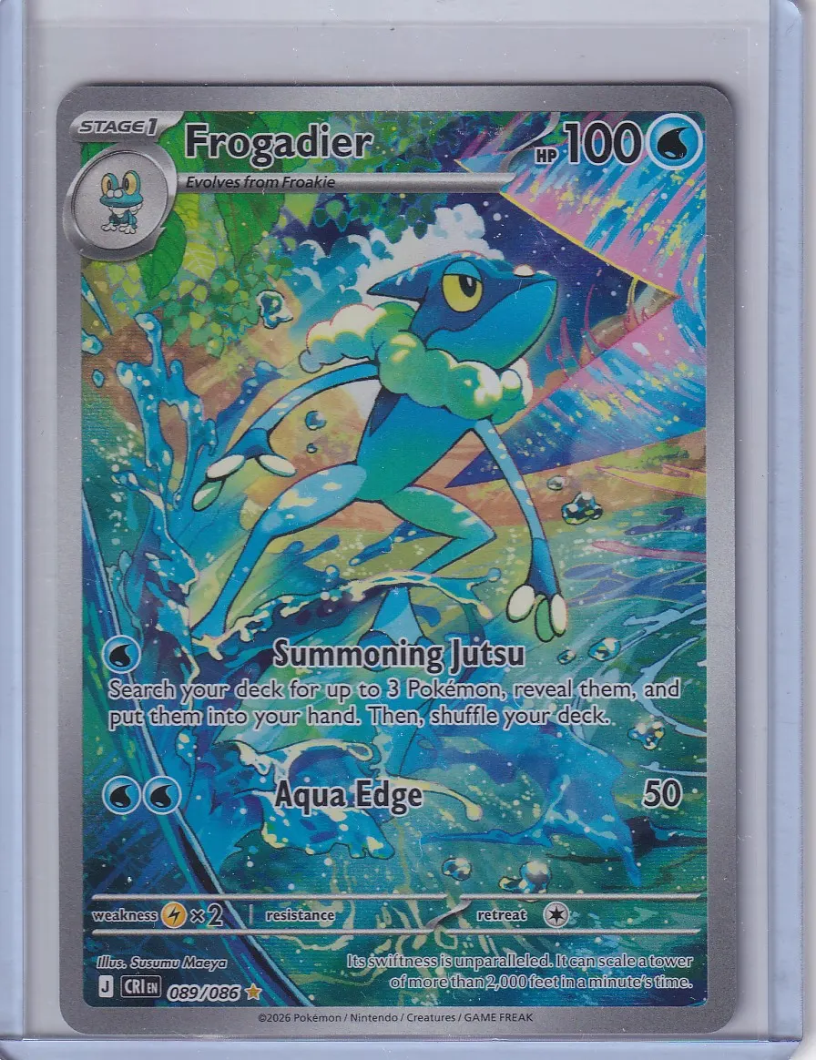 Frogadier 089/86 Chaos Rising front card photo in PokeToGrade pregrading report